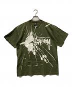 stussyステューシー）の古着「Tシャツ」｜カーキ
