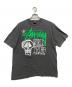 stussy（ステューシー）の古着「World Tribe スカルTシャツ / プリントTシャツ」｜グレー