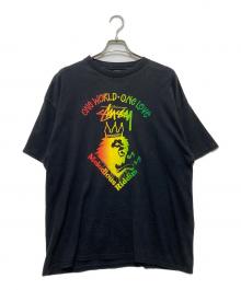stussy（ステューシー）の古着「Melodious Riddim Tee メロディアスリズム ラスタ ライオン Tシャツ」｜ブラック