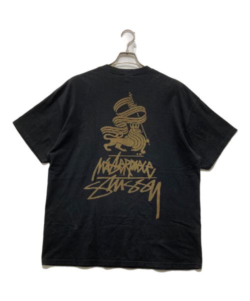 stussy（ステューシー）stussy (ステューシー) master piece (マスターピース) LION TEE / ライオンTシャツ / プリントTシャツ ブラック サイズ:XLの古着・服飾アイテム