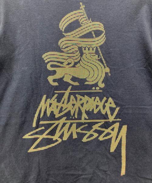 stussy（ステューシー）stussy (ステューシー) master piece (マスターピース) LION TEE / ライオンTシャツ / プリントTシャツ ブラック サイズ:XLの古着・服飾アイテム