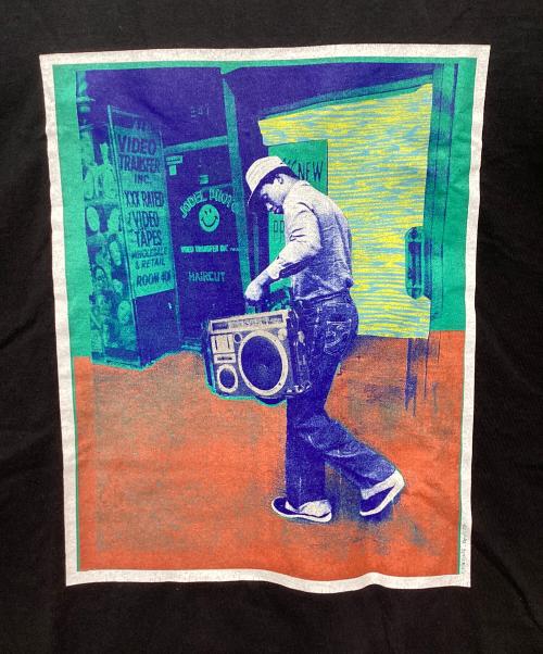 stussy（ステューシー）stussy (ステューシー) フォトグラフィティTEE ブラック サイズ:XLの古着・服飾アイテム