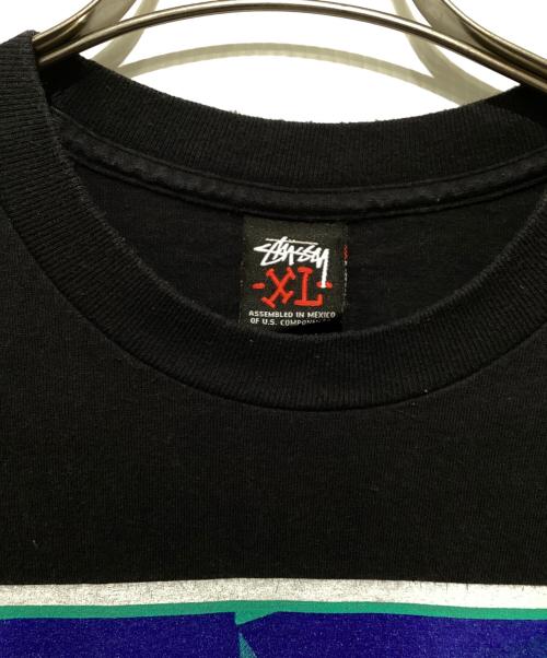 stussy（ステューシー）stussy (ステューシー) フォトグラフィティTEE ブラック サイズ:XLの古着・服飾アイテム