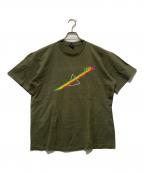 stussyステューシー）の古着「Pink Floyd Spell Out T-Shirt 」｜カーキ