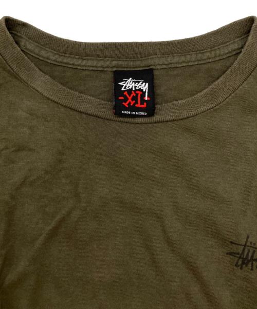 stussy（ステューシー）stussy (ステューシー) クラウン×SSリンクTEE カーキ サイズ:XLの古着・服飾アイテム