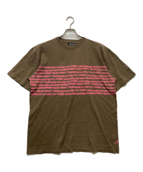 stussy（ステューシー）stussy (ステューシー) レタープリントTシャツ / プリントTシャツ カーキ サイズ:XLの古着・服飾アイテム