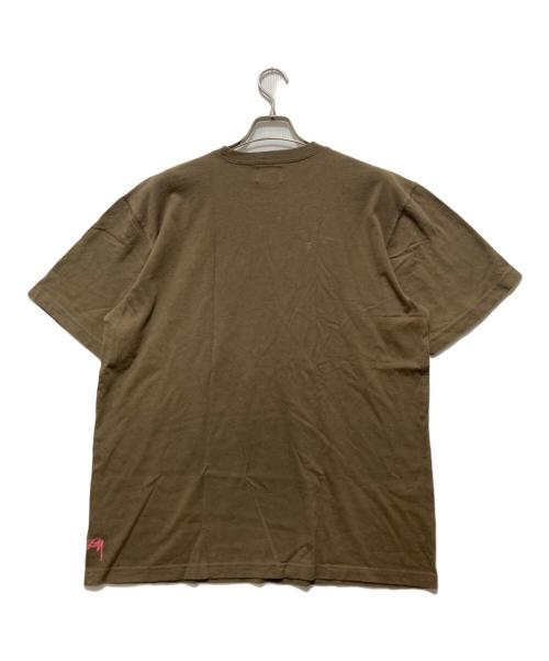 stussy（ステューシー）stussy (ステューシー) レタープリントTシャツ / プリントTシャツ カーキ サイズ:XLの古着・服飾アイテム