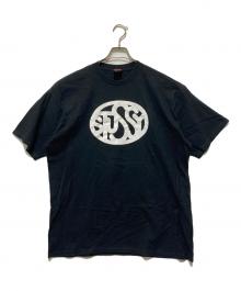 stussy×eric haze（ステューシー×エリック・ヘイズ）の古着「オーバルロゴプリントTシャツ」｜ブラック