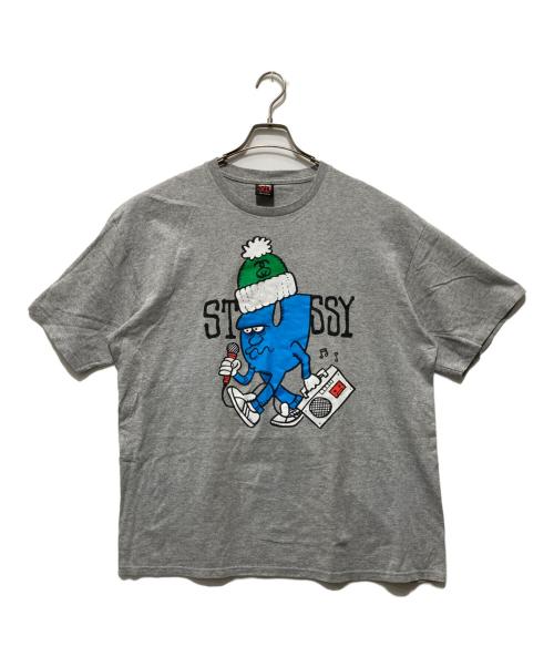 stussy（ステューシー）stussy (ステューシー) ラジカセTシャツ グレー サイズ:XLの古着・服飾アイテム