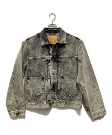 SUGARHILL（シュガーヒル）の古着「ACID WASHED MODERN DENIM JACKET」｜ブラック