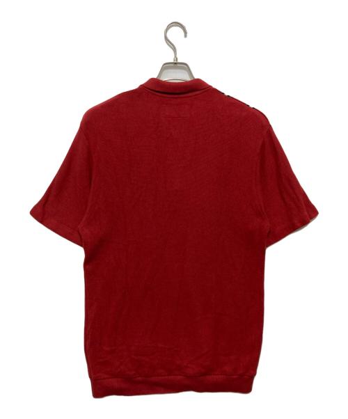 WACKO MARIA（ワコマリア）WACKO MARIA (ワコマリア) 24SS STRIPED KNIT POLO SHIRT レッド サイズ:Mの古着・服飾アイテム