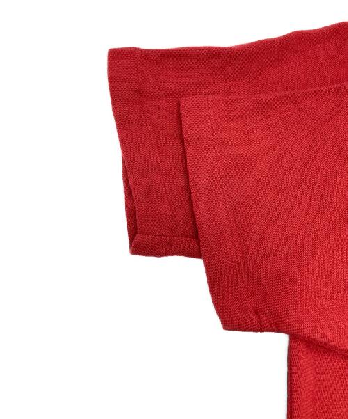 WACKO MARIA（ワコマリア）WACKO MARIA (ワコマリア) 24SS STRIPED KNIT POLO SHIRT レッド サイズ:Mの古着・服飾アイテム