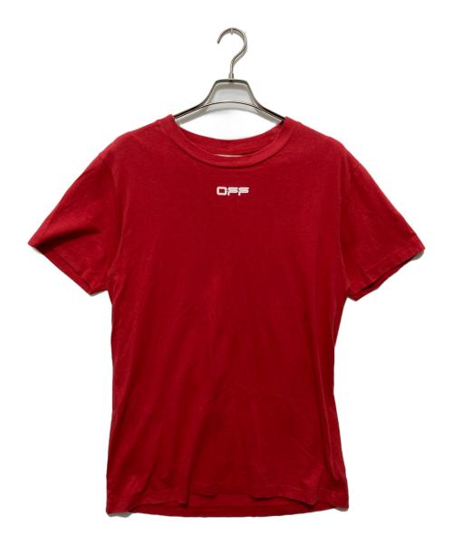 OFFWHITE（オフホワイト）OFFWHITE (オフホワイト) CABIN BAGGAGE キャビンバゲッジ エアポートテープ アロー Tシャツ レッド サイズ:Mの古着・服飾アイテム