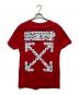 OFFWHITE (オフホワイト) CABIN BAGGAGE キャビンバゲッジ エアポートテープ アロー Tシャツ レッド サイズ:M：10000円