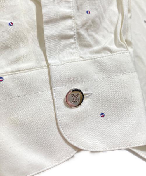 LOUIS VUITTON（ルイ ヴィトン）LOUIS VUITTON (ルイ ヴィトン) トリコロールドットL/Sシャツ ホワイト サイズ:39 15 1/2の古着・服飾アイテム