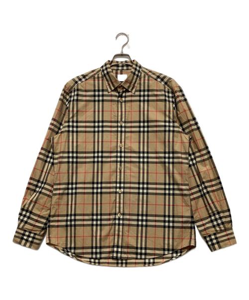 BURBERRY（バーバリー）BURBERRY (バーバリー) ノバチェックL/Sシャツ ブラウン サイズ:Lの古着・服飾アイテム
