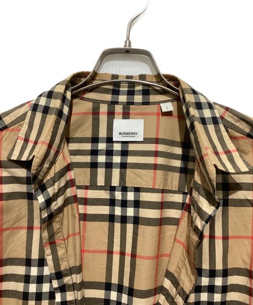 BURBERRY（バーバリー）BURBERRY (バーバリー) ノバチェックL/Sシャツ ブラウン サイズ:Lの古着・服飾アイテム