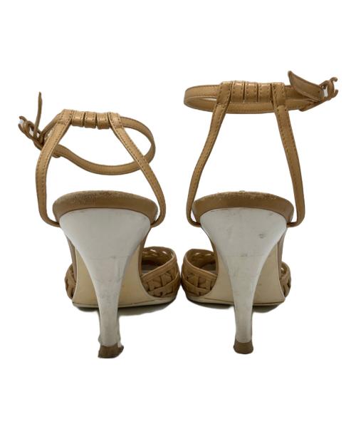 CHANEL（シャネル）CHANEL (シャネル) メッシュレザーココマークストラップサンダル ベージュ サイズ:36 1/2の古着・服飾アイテム