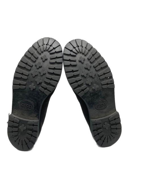 GUCCI（グッチ）GUCCI (グッチ) ホースビットチャッカーブーツ ブラック サイズ:8　1/2の古着・服飾アイテム