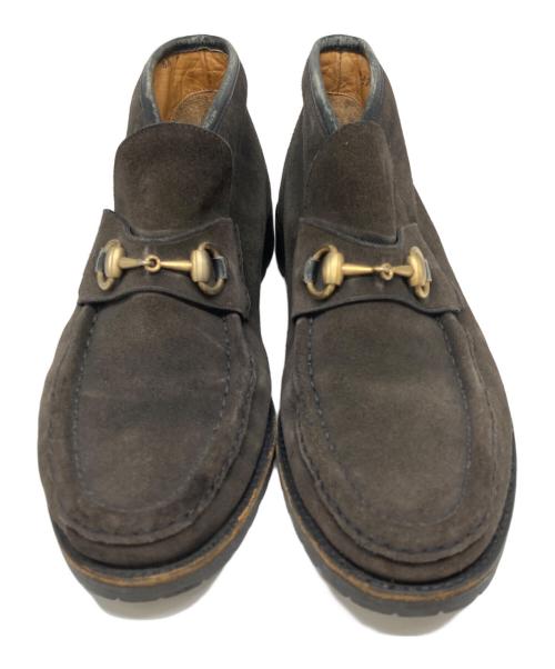 GUCCI（グッチ）GUCCI (グッチ) ホースビットチャッカーブーツ ブラック サイズ:8　1/2の古着・服飾アイテム