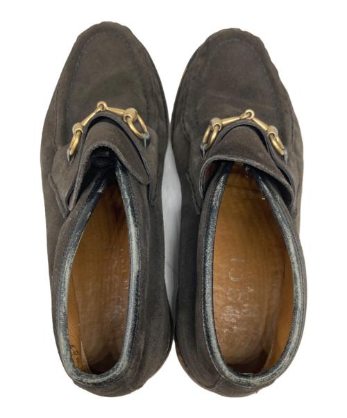 GUCCI（グッチ）GUCCI (グッチ) ホースビットチャッカーブーツ ブラック サイズ:8　1/2の古着・服飾アイテム