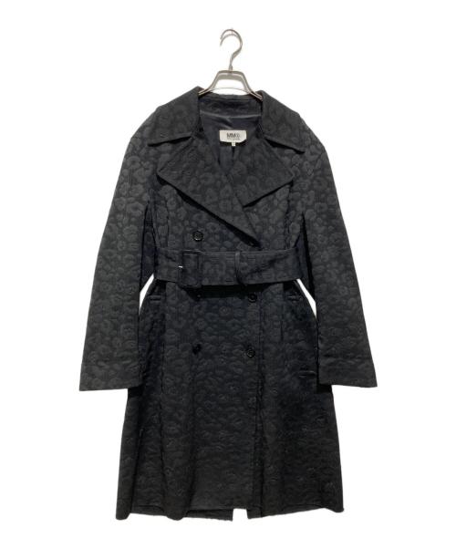 MM6 Maison Margiela（エムエムシックスメゾンマルジェラ）MM6 Maison Margiela (エムエムシックスメゾンマルジェラ) 20AW ジャガードトレンチコート ブラック サイズ:Sの古着・服飾アイテム
