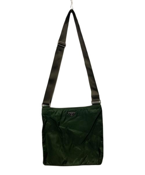 PRADA（プラダ）PRADA (プラダ) ナイロンショルダーバッグ グリーンの古着・服飾アイテム