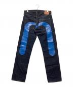 EVISUエヴィス）の古着「2000 No2 青ビッグカモメ デニムパンツ」｜インディゴ