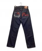 EVISU×HELLO KITTYエヴィス×ハローキティ）の古着「2001 No.2  刺繍カモメ デニムパンツ」｜インディゴ