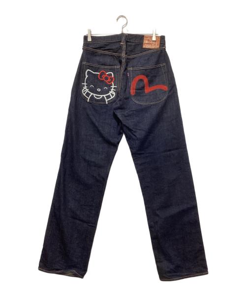 EVISU（エヴィス）EVISU (エヴィス) HELLO KITTY (ハローキティ) 2001 No.2  刺繍カモメ デニムパンツ インディゴ サイズ:32×35の古着・服飾アイテム