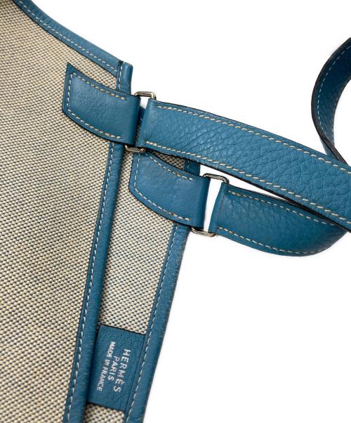 HERMES（エルメス）HERMES (エルメス) トートバッグ ベージュ×ブルージーンの古着・服飾アイテム