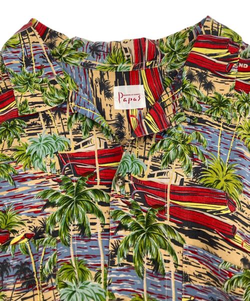 PAPAS（パパス）PAPAS (パパス) オープンカラーシャツ マルチカラー サイズ:Lの古着・服飾アイテム