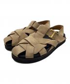 TOD'Sトッズ）の古着「T Timeless sandals Tタイムレス スエード サンダル」｜ブラウン