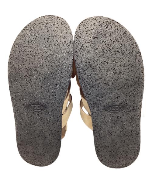 TOD'S（トッズ）TOD'S (トッズ) T Timeless sandals Tタイムレス スエード サンダル ブラウン サイズ:37の古着・服飾アイテム
