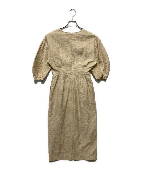 VERMEIL par iena（ヴェルメイユ パー イエナ）VERMEIL par iena (ヴェルメイユ パー イエナ) パフスリーブワンピース ベージュ サイズ:38の古着・服飾アイテム