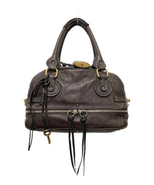 Chloe（クロエ）Chloe (クロエ) ボーリング レザーハンドバッグ  / パディントン ブラウンの古着・服飾アイテム