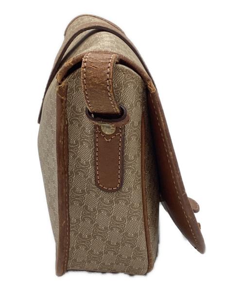 CELINE（セリーヌ）CELINE (セリーヌ) マカダム柄ショルダーバッグ ブラウンの古着・服飾アイテム
