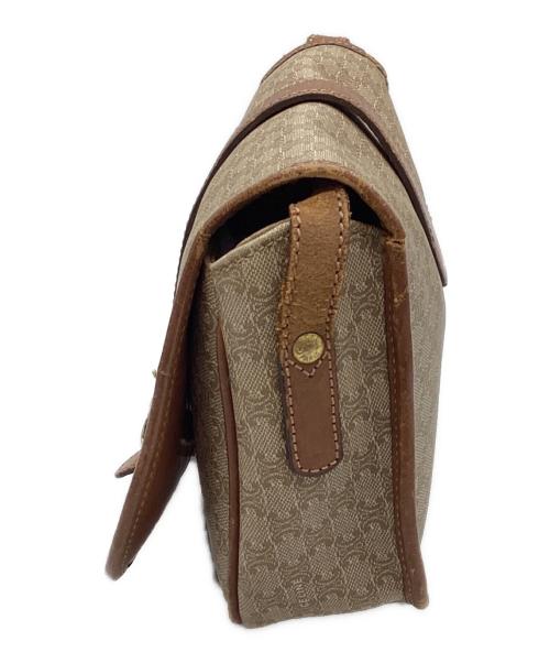 CELINE（セリーヌ）CELINE (セリーヌ) マカダム柄ショルダーバッグ ブラウンの古着・服飾アイテム