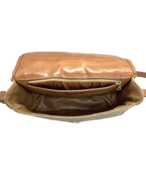 CELINE（セリーヌ）CELINE (セリーヌ) マカダム柄ショルダーバッグ ブラウンの古着・服飾アイテム