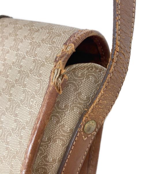 CELINE（セリーヌ）CELINE (セリーヌ) マカダム柄ショルダーバッグ ブラウンの古着・服飾アイテム