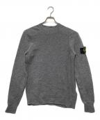 STONE ISLANDストーンアイランド）の古着「アイランドワッペンクルーネックウールニット」｜グレー