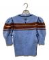 MIU MIU (ミュウミュウ) 半袖ニット ブルー×ブラウン サイズ:36：17000円