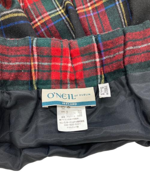 O'NEIL OF DUBLIN（オニールオブダブリン）O'NEIL OF DUBLIN (オニールオブダブリン) ウールチェックスカート レッド サイズ:38の古着・服飾アイテム