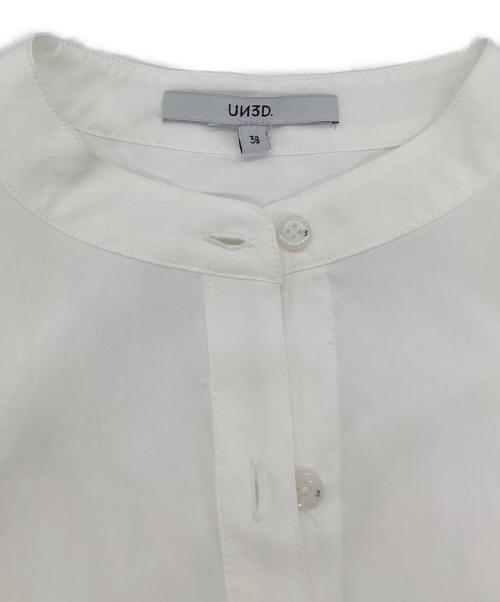 UN3D.（アンスリード）UN3D. (アンスリード) W TRIANGLE TUCK SH ホワイト サイズ:38の古着・服飾アイテム