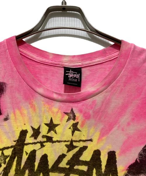 stussy（ステューシー）stussy (ステューシー) タイダイスケーターTEE / タイダイTシャツ ピンク サイズ:Mの古着・服飾アイテム