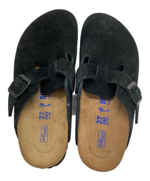 BIRKENSTOCK（ビルケンシュトック）BIRKENSTOCK (ビルケンシュトック) ボストン スウェードミュール ブラック サイズ:37の古着・服飾アイテム