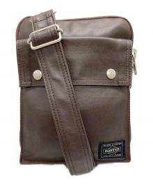 PORTER（ポーター）の古着「FREE STYLE SHOULDER BAG / ポーター フリースタイル ショルダーバッグ」｜ブラウン