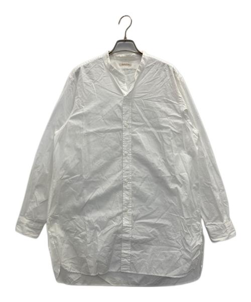 HEUGN（ユーゲン）HEUGN (ユーゲン) バンドカラーシャツ ホワイト サイズ:Ｌの古着・服飾アイテム