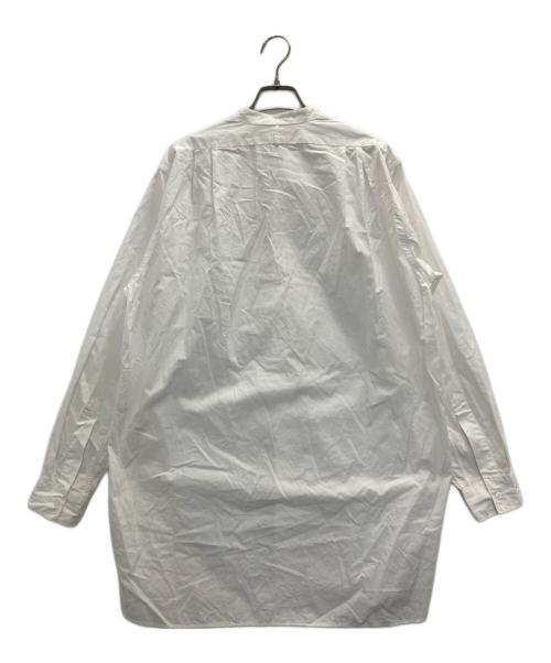 HEUGN（ユーゲン）HEUGN (ユーゲン) バンドカラーシャツ ホワイト サイズ:Ｌの古着・服飾アイテム