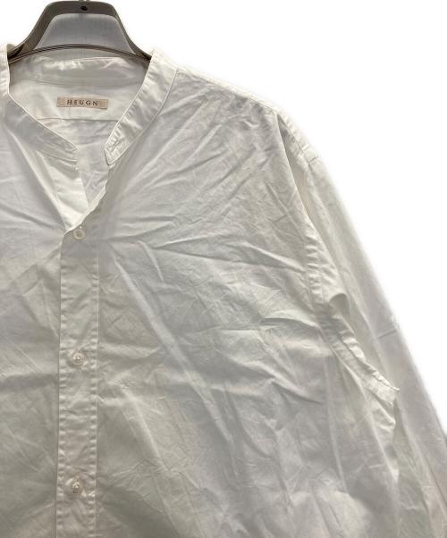 HEUGN（ユーゲン）HEUGN (ユーゲン) バンドカラーシャツ ホワイト サイズ:Ｌの古着・服飾アイテム